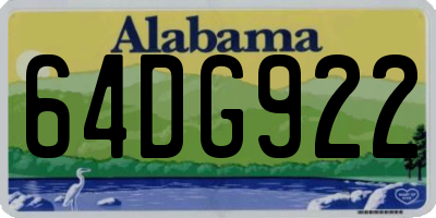 AL license plate 64DG922