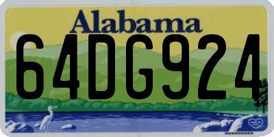 AL license plate 64DG924
