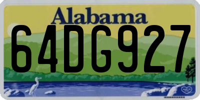 AL license plate 64DG927