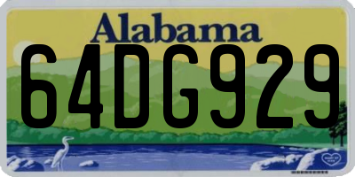 AL license plate 64DG929