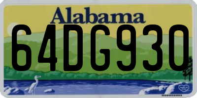 AL license plate 64DG930