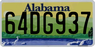 AL license plate 64DG937
