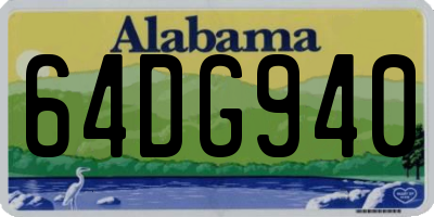 AL license plate 64DG940