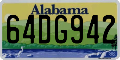 AL license plate 64DG942