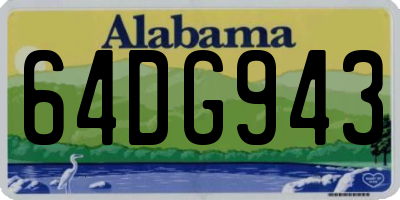 AL license plate 64DG943