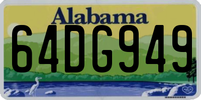 AL license plate 64DG949