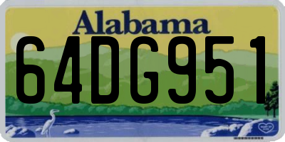AL license plate 64DG951