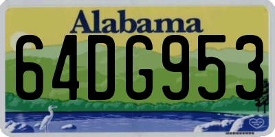 AL license plate 64DG953