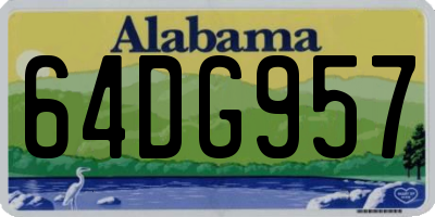 AL license plate 64DG957