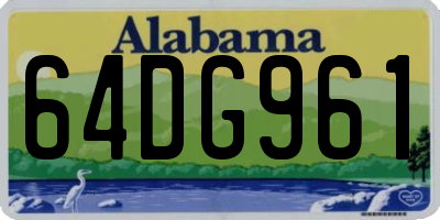 AL license plate 64DG961