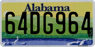 AL license plate 64DG964