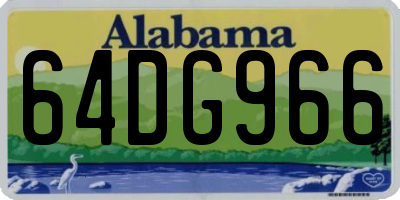 AL license plate 64DG966