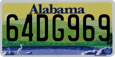 AL license plate 64DG969