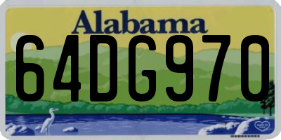 AL license plate 64DG970