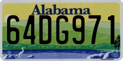 AL license plate 64DG971