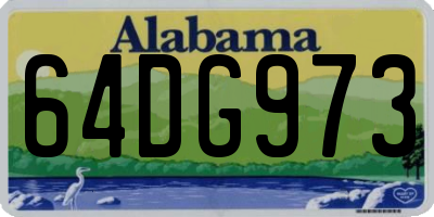 AL license plate 64DG973