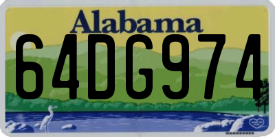 AL license plate 64DG974