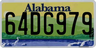 AL license plate 64DG979