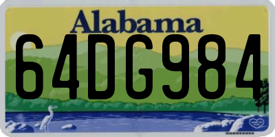 AL license plate 64DG984