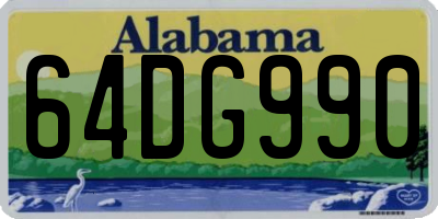 AL license plate 64DG990