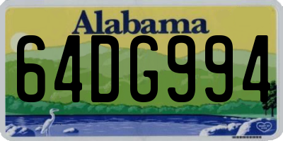 AL license plate 64DG994