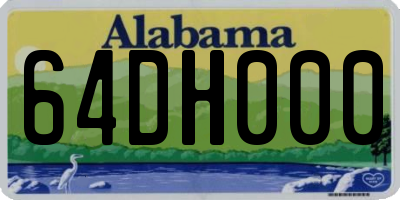 AL license plate 64DH000