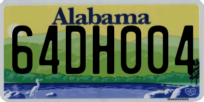 AL license plate 64DH004