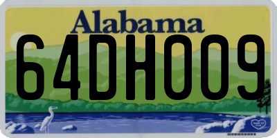 AL license plate 64DH009