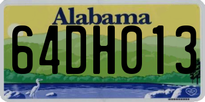 AL license plate 64DH013