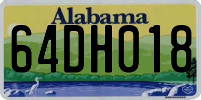 AL license plate 64DH018