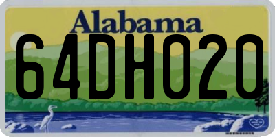 AL license plate 64DH020