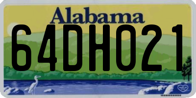 AL license plate 64DH021