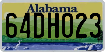AL license plate 64DH023