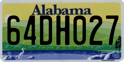 AL license plate 64DH027