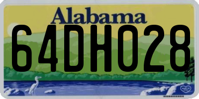 AL license plate 64DH028