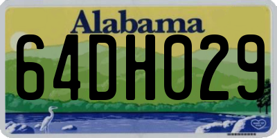 AL license plate 64DH029