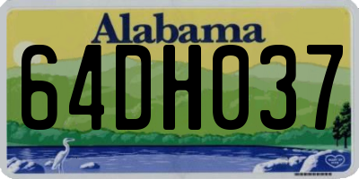 AL license plate 64DH037