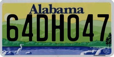 AL license plate 64DH047