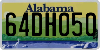 AL license plate 64DH050