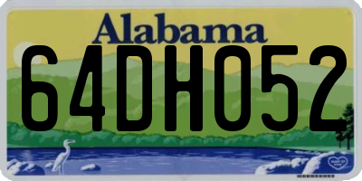 AL license plate 64DH052