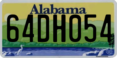 AL license plate 64DH054
