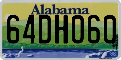 AL license plate 64DH060