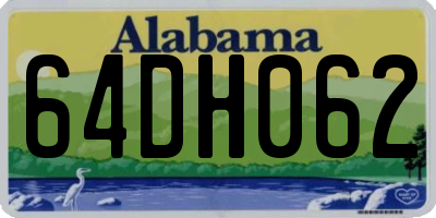 AL license plate 64DH062