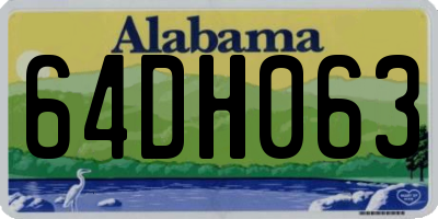 AL license plate 64DH063