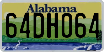 AL license plate 64DH064