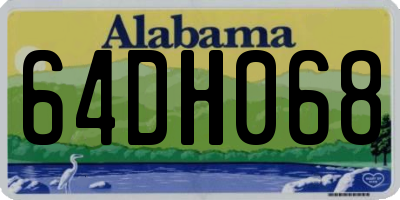 AL license plate 64DH068