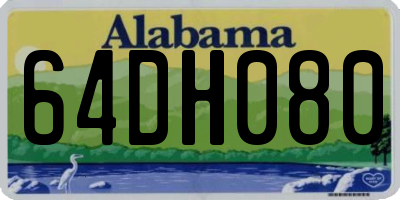 AL license plate 64DH080