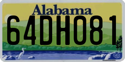 AL license plate 64DH081