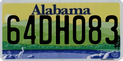 AL license plate 64DH083