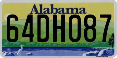 AL license plate 64DH087